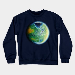 Green Terraformed Mars Oil Painting Crewneck Sweatshirt